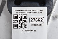 Mercedes E Klasse W212 Kombi 3. Reihe Sicherheits Gurt Hinten Rechts A2128606485 Bild 4