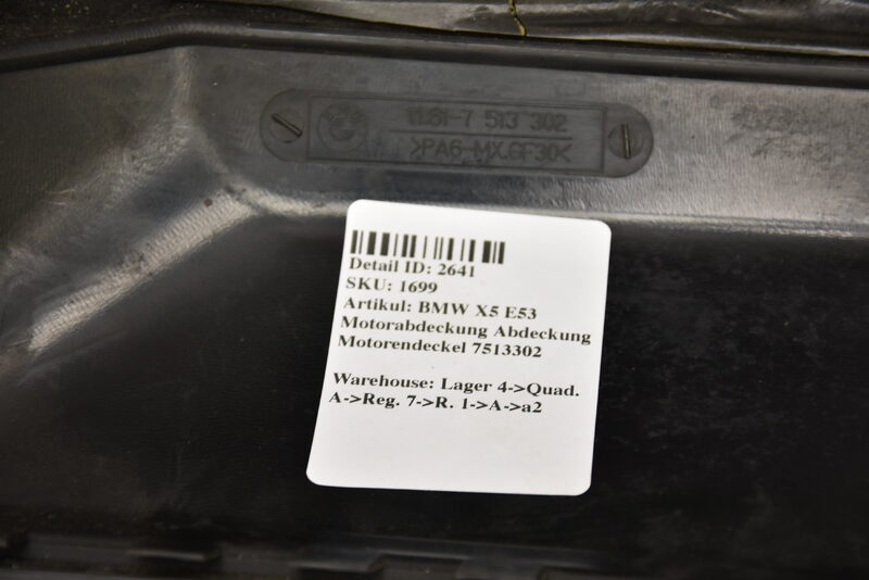 BMW X5 E53 4.4i 4.6is Motorabdeckung Abdeckung Motorendeckel 7513302 Bild 3