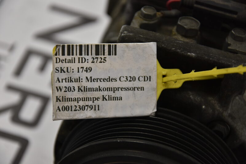 Mercedes 280/320 CDI W203 W211 W219 W209 Klimakompressor Klima Pumpe A0012307911 Bild 5