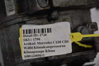 Mercedes  W204 W207 W212 W218 W204 Klimakompressor Klima Pumpe A0012305011 Bild 5
