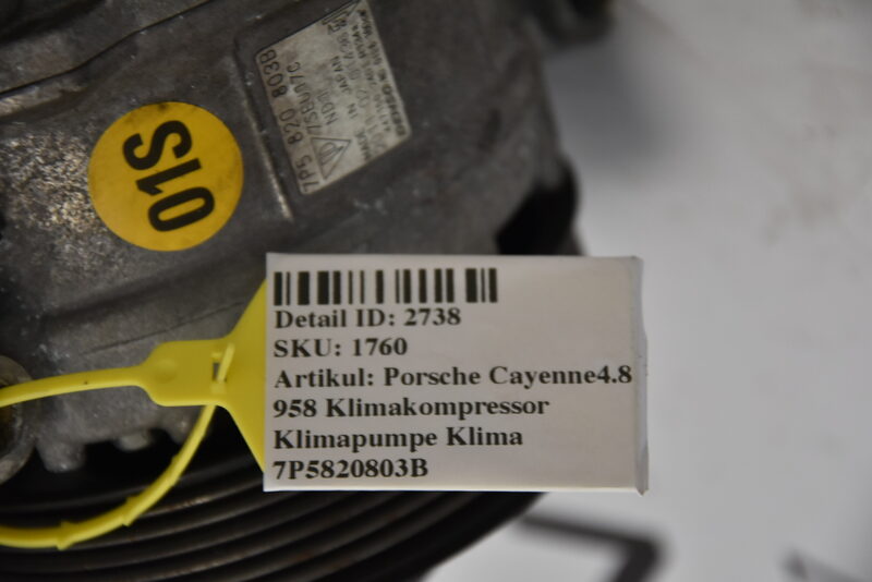 Porsche Cayenne 4.8 958 92A Klimakompressor Klimapumpe Klima 7P5820803B Bild 9