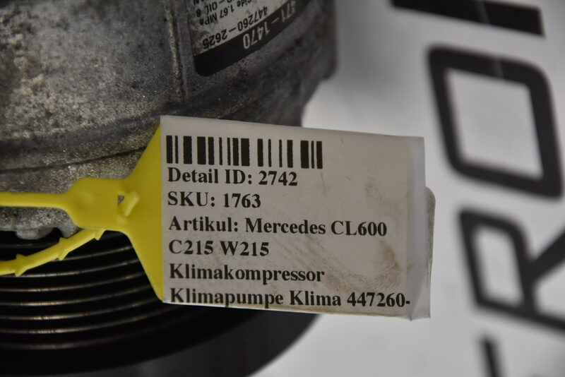 Mercedes CL S SL600 55 AMG W220 W215 R230 Klimakompressor Klimapumpe 447260-2625 Bild 9