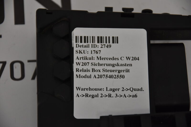 Mercedes C W204 W207 Sicherungskasten Relais Box Steuergerät Modul A2075402550 Bild 4