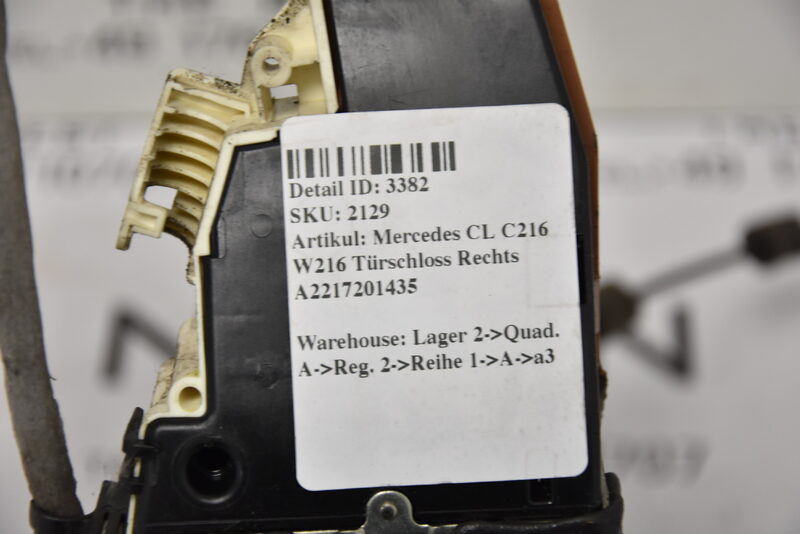 Mercedes CL C216 W216 S Klasse W221 Türschloss Vorne Rechts A2217201435 Bild 6