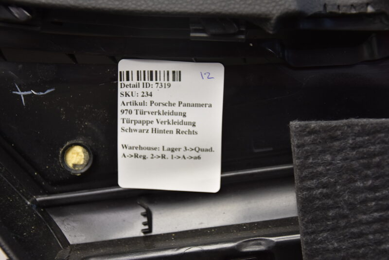 Porsche Panamera 970 Türverkleidung Türpappe Verkleidung Schwarz Hinten Rechts Bild 5