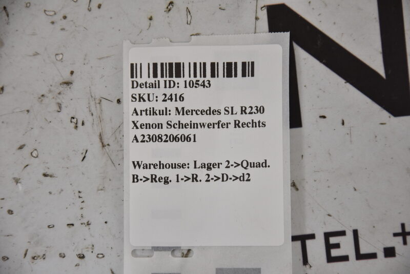 Mercedes SL R230 Xenon Scheinwerfer Rechts A2308206061 Bild 9