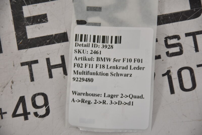 BMW 5er F10 F01 F02 F11 F18 Lenkrad Leder Multifunktion Schwarz 9229480 Bild 10