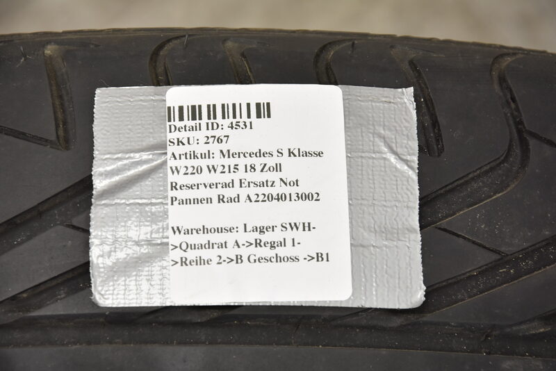 Mercedes S Klasse W220 W215 18 Zoll Reserverad Ersatz Not Pannen Rad A2204013202 Bild 4