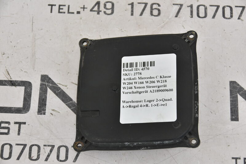 Mercedes W204 W166 W206 W218 W246 Xenon Steuergerät Vorschaltgerät  A2189009600 Bild 3