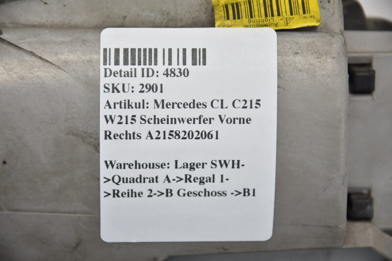 Mercedes CL C215 W215 Scheinwerfer Vorne Rechts A2158202061 Bild 6