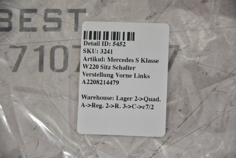 Mercedes S Klasse W220  Sitz Schalter Verstellung Vorne Links A2208214479 Bild 4