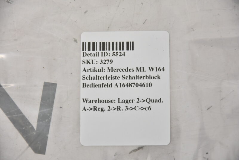 Mercedes ML W164 Schalterleiste Schalterblock Bedienfeld A1648704610 Bild 4