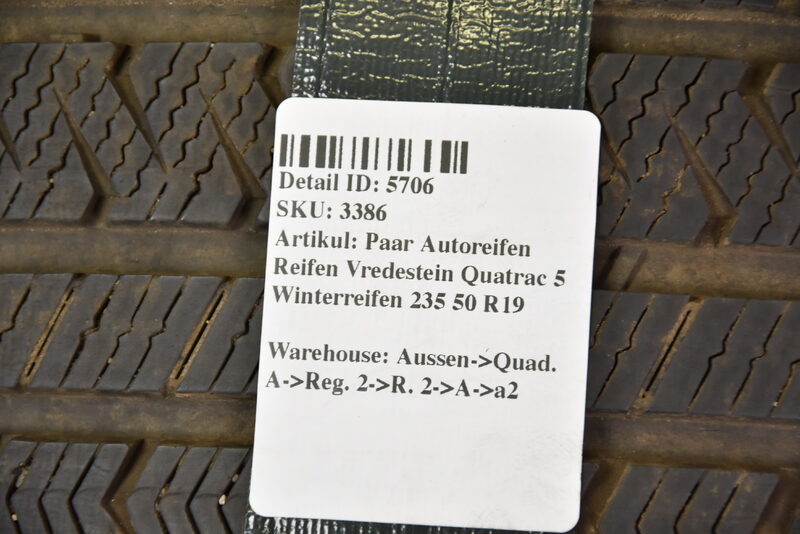 Paar Autoreifen Reifen Vredestein Quatrac 5 Winterreifen 235 50 R19 Bild 4