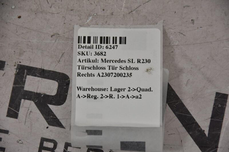 Mercedes SL R230 Türschloss Tür Schloss Rechts A2307200235 Bild 5