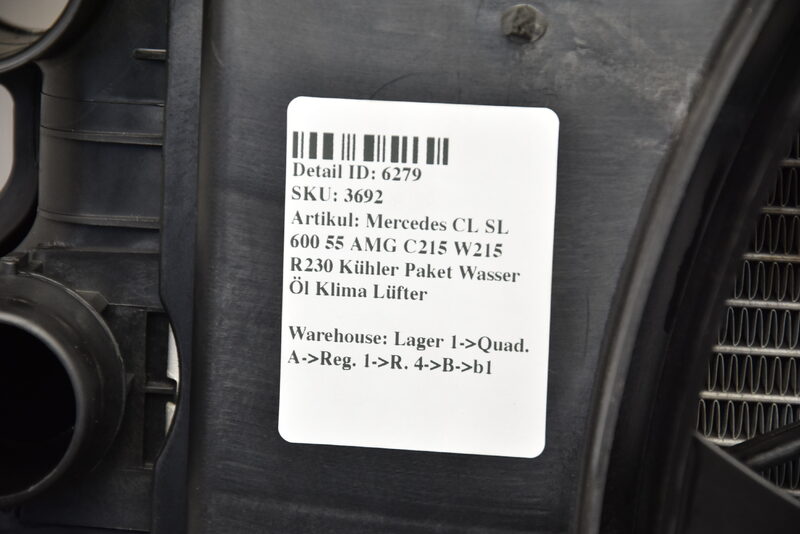 Mercedes CL SL 600 55 AMG C215 W215 R230 Kühler Paket Wasser Öl Klima Lüfter Bild 7