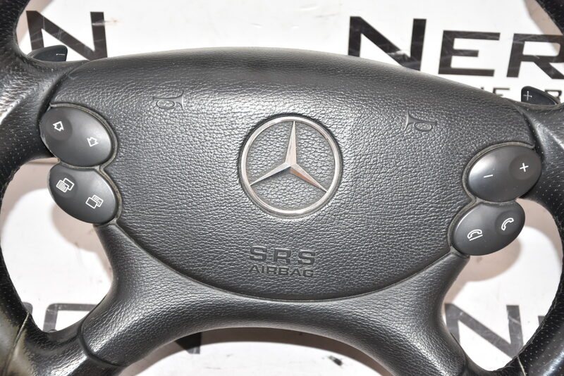 Mercedes CLK W209 W211 W219 AMG Packet Lenkrad Multifunktion Schwarz A2094603303 Bild 2