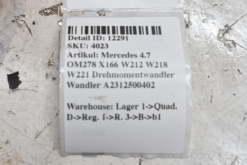 Mercedes 4.7 OM278 X166 W212 W218 W221 Drehmomentwandler Wandler A2312500402 Bild 6