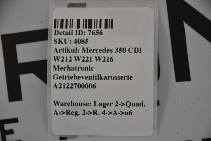 Mercedes 350 CDI W212 W221 W216 Mechatronik Getriebeventilkarosserie A2122700006 Bild 6