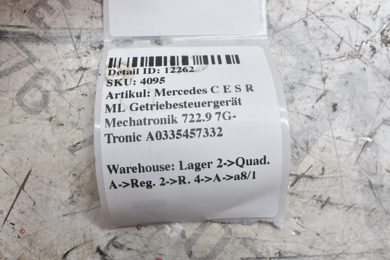 Mercedes C E S R ML Getriebesteuergerät Mechatronik 722.9 7G-Tronic A0335457332 Bild 6