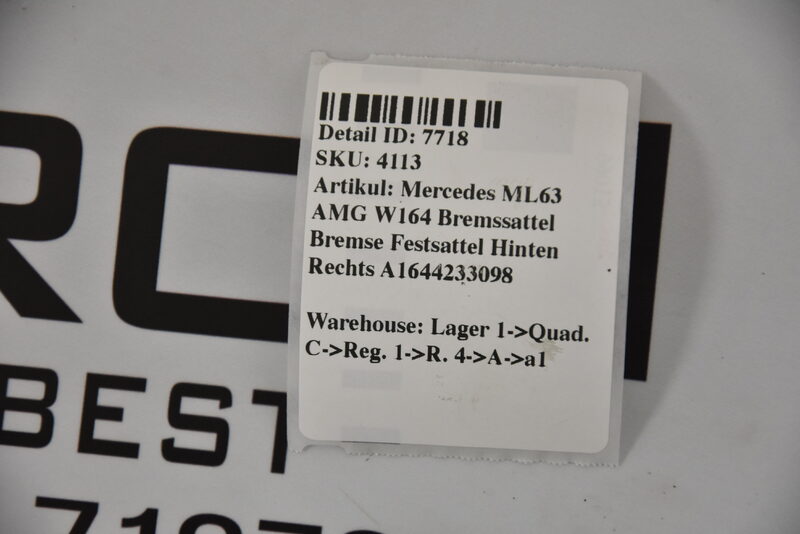 Mercedes ML63 AMG W164 Bremssattel Bremse Brembo Hinten Rechts A1644233098 Bild 9