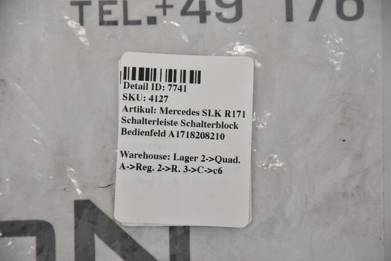 Mercedes SLK R171 Schalterleiste Schalterblock Bedienfeld A1718208210 Bild 6