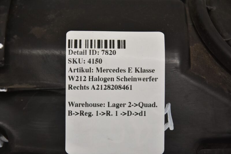Mercedes E Klasse W212 Halogen Scheinwerfer Rechts A2128208461 Bild 8