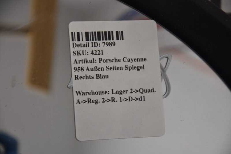 Porsche Cayenne 958 Außen Seiten Spiegel Rechts Blau Bild 5