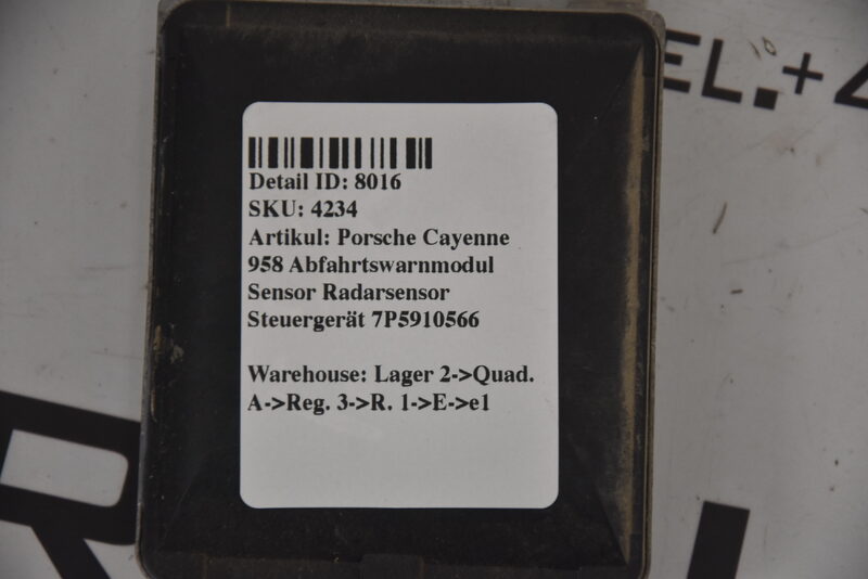 Porsche Cayenne 958 Abfahrtswarnmodul Sensor Radarsensor Steuergerät 7P5910566 Bild 3