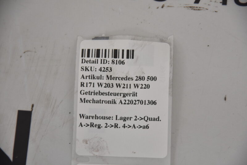 Mercedes 280 500 R171 W203 W211 W220 Getriebesteuergerät Mechatronik A2202701306 Bild 6