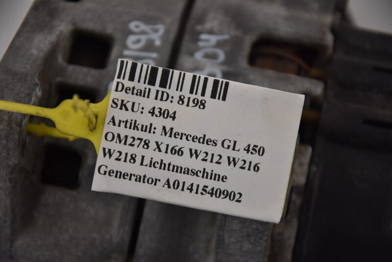Mercedes GL 450 OM278 X166 W212 W216 W218 Lichtmaschine Generator A0141540902 Bild 6