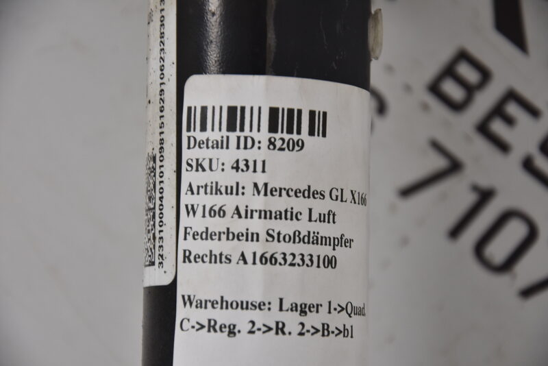 Mercedes GL X166 W166 Airmatic Luft Federbein Stoßdämpfer Vorne A1663233100 Bild 7