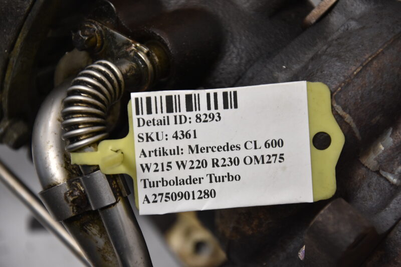 Mercedes CL 600 W215 W220 R230 OM275 Turbolader Turbo A2750901280 Bild 7