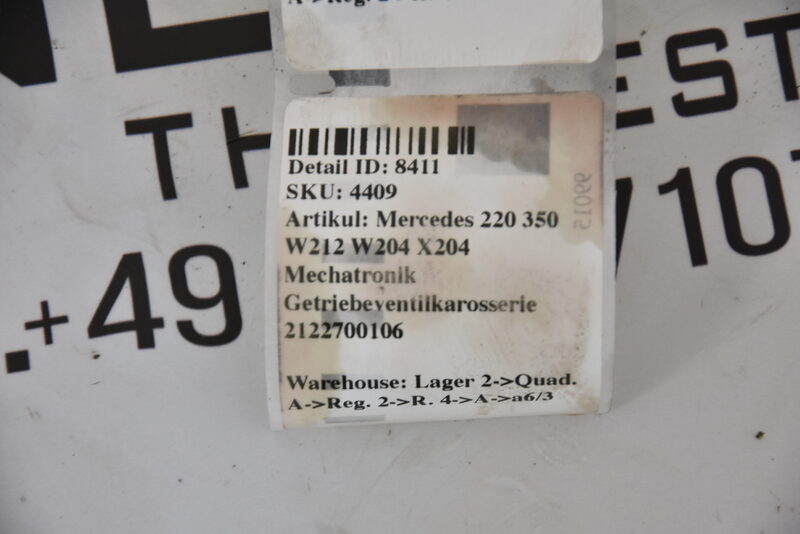 Mercedes 220 350 W212 W204 X204 Mechatronik Getriebeventilkarosserie 2122700106 Bild 5