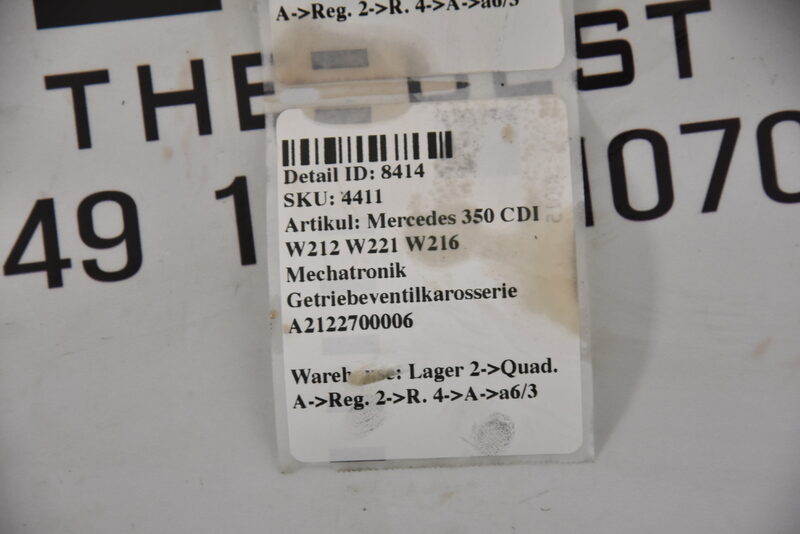 Mercedes 350 CDI W212 W221 W216 Mechatronik Getriebeventilkarosserie A2122700006 Bild 6