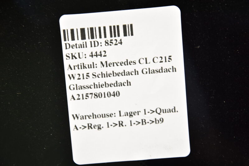 Mercedes CL C215 W215 Schiebedach Glasdach Glasschiebedach A2157801040 Bild 6