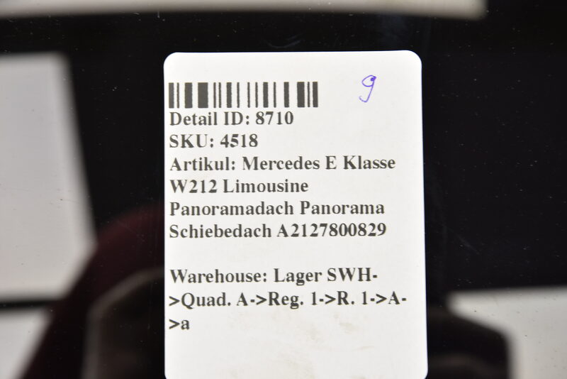 Mercedes E Klasse W212 Limousine Panoramadach Panorama Schiebedach A2127800829 Bild 9