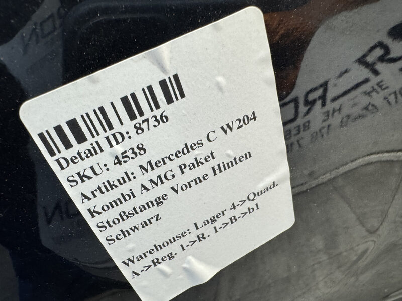 Mercedes C Klasse W204 Kombi AMG Paket Stoßstange Hinten 197 Obsidian Schwarz Bild 10