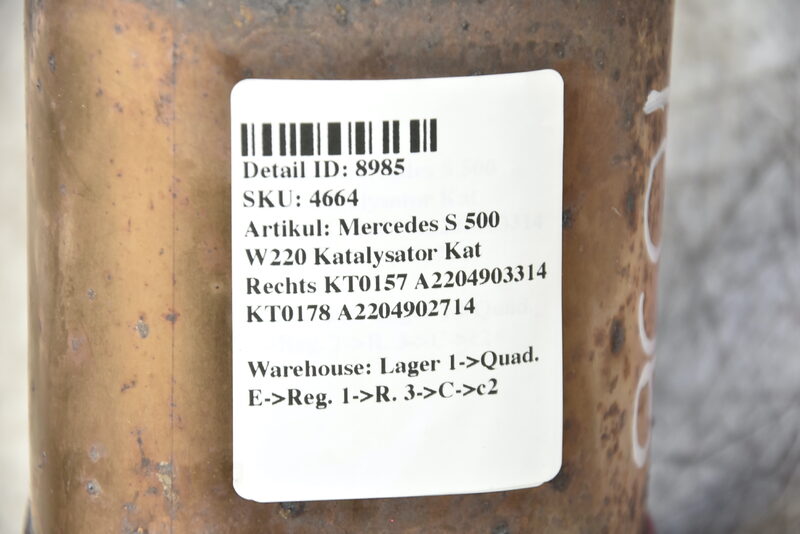 Mercedes S CL 500 W215 W220 Katalysator KT0157 A2204903314 KT0178 A2204902714 Bild 7