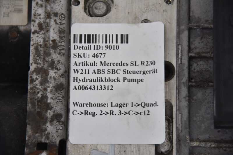 Mercedes SL R230 W211 ABS SBC Steuergerät Hydraulikblock Pumpe A0064313312 Bild 6