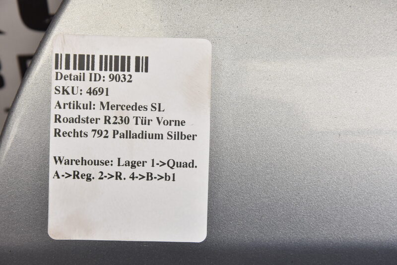 Mercedes SL Roadster R230 Tür Vorne Rechts 792 Palladium Silber Bild 10