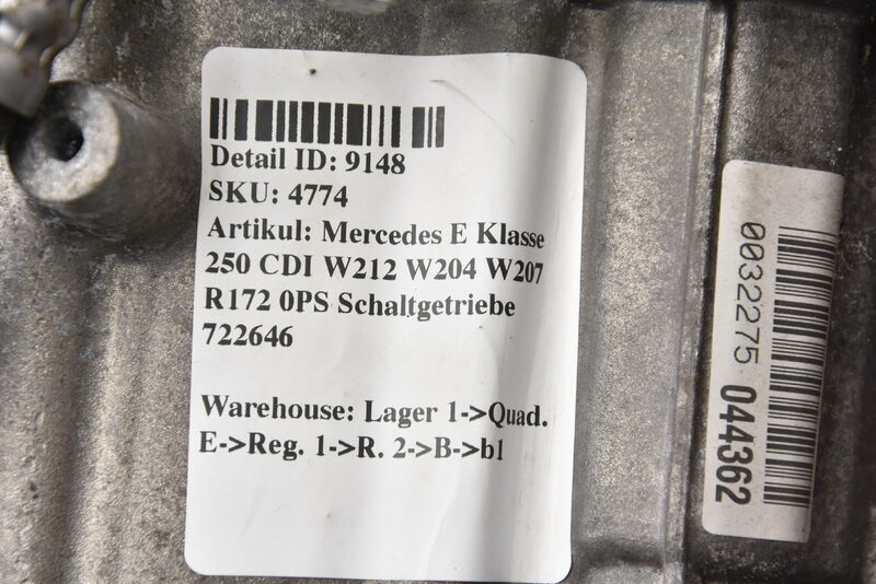 Mercedes E 250 CDI W212 W204 W207 R172 Schaltgetriebe 711670 Bild 8