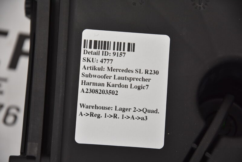 Mercedes SL R230 Subwoofer Lautsprecher Harman Kardon Logic7 A2308203502 Bild 8