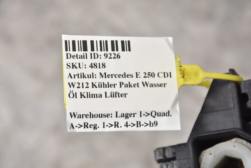 Mercedes E 250 CDI W212 Kühler Paket Wasser Öl Klima Bild 8