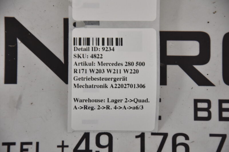 Mercedes 280 500 R171 W203 W211 W220 Getriebesteuergerät Mechatronik A2202701306 Bild 6