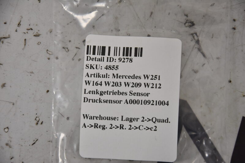Mercedes W251 W164 W203 W209 W212 Lenkgetriebes Sensor Drucksensor A00010921004 Bild 6