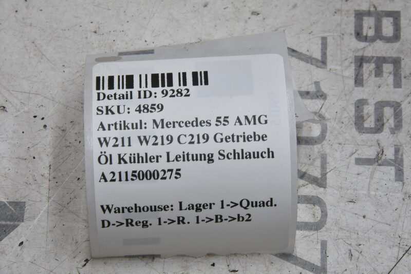 Mercedes 55 AMG W211 W219 C219 Getriebe Öl Kühler Leitung Schlauch A2115000275 Bild 9