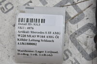 Mercedes S 55 AMG W220 ML63 W164 AMG Öl Kühler Leitung Schlauch A1561800082 Bild 6