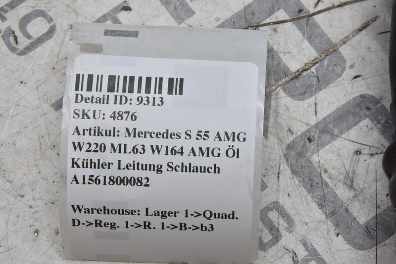 Mercedes S 55 AMG W220 ML63 W164 AMG Öl Kühler Leitung Schlauch A1561800082 Bild 6