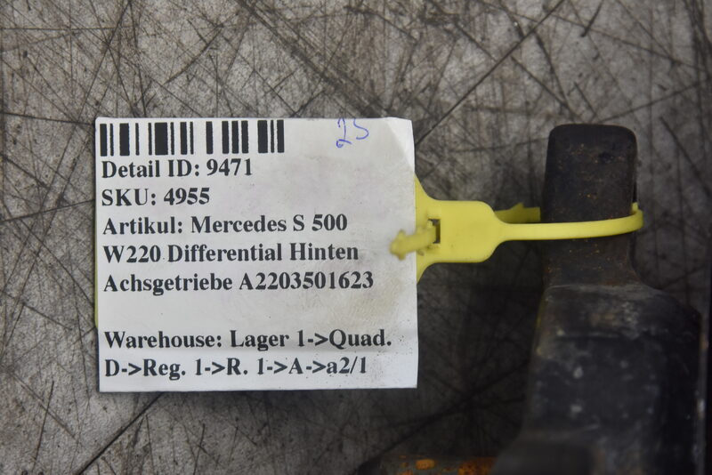 Mercedes S 500 W220 Differential Hinten Achsgetriebe A2203501623 Bild 9