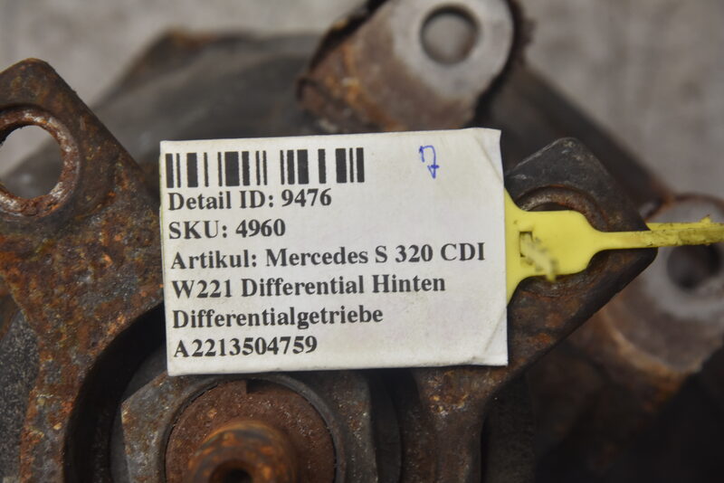 Mercedes S 320 CDI W221 Differential Hinten Differentialgetriebe A2213504759 Bild 10